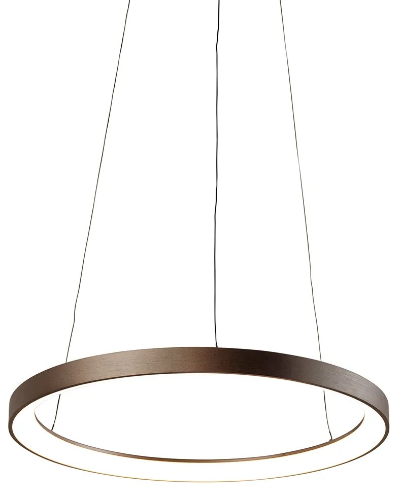 Candeeiro Pendente de Design Bronze com LED Dimmable Easylift - Hoop