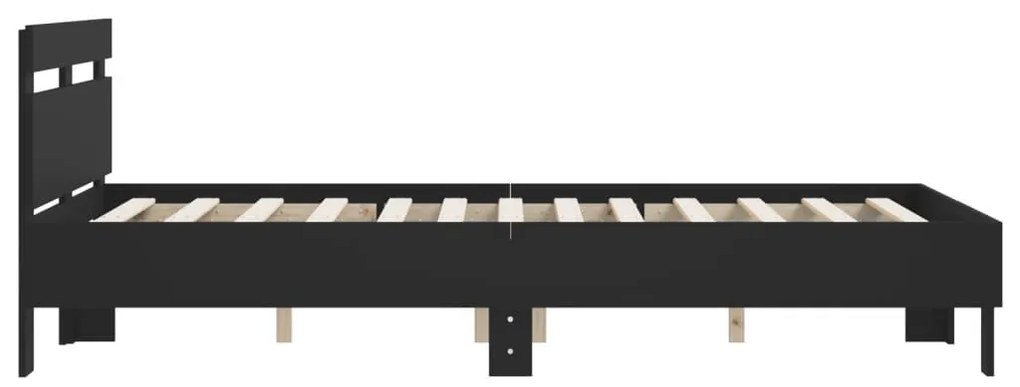 Estrutura cama c/ cabeceira 120x190 cm derivados madeira preto
