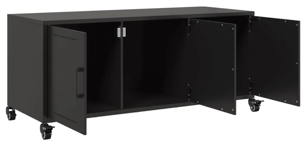 Móvel de TV 100,5x39x43,5 cm aço preto