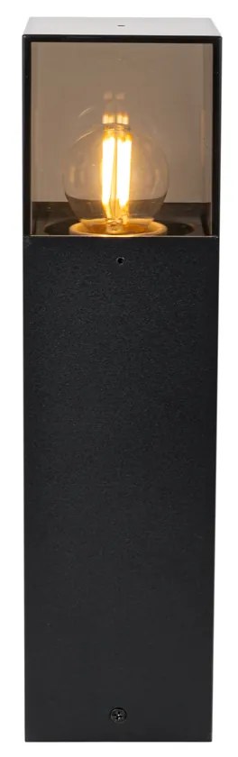 Candeeiro de Pé de Exterior Preto com Abajur Fumê 30 cm - Denmark