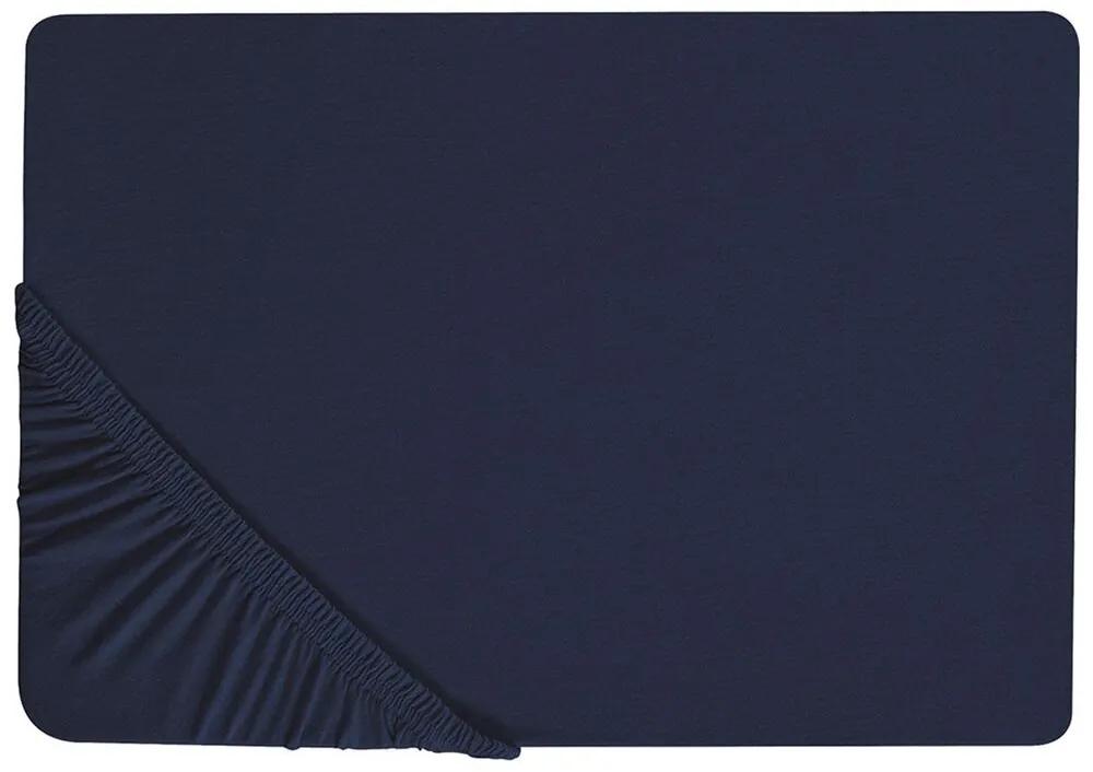 Lençol-capa em algodão azul escuro 140 x 200 cm HOFUF Beliani