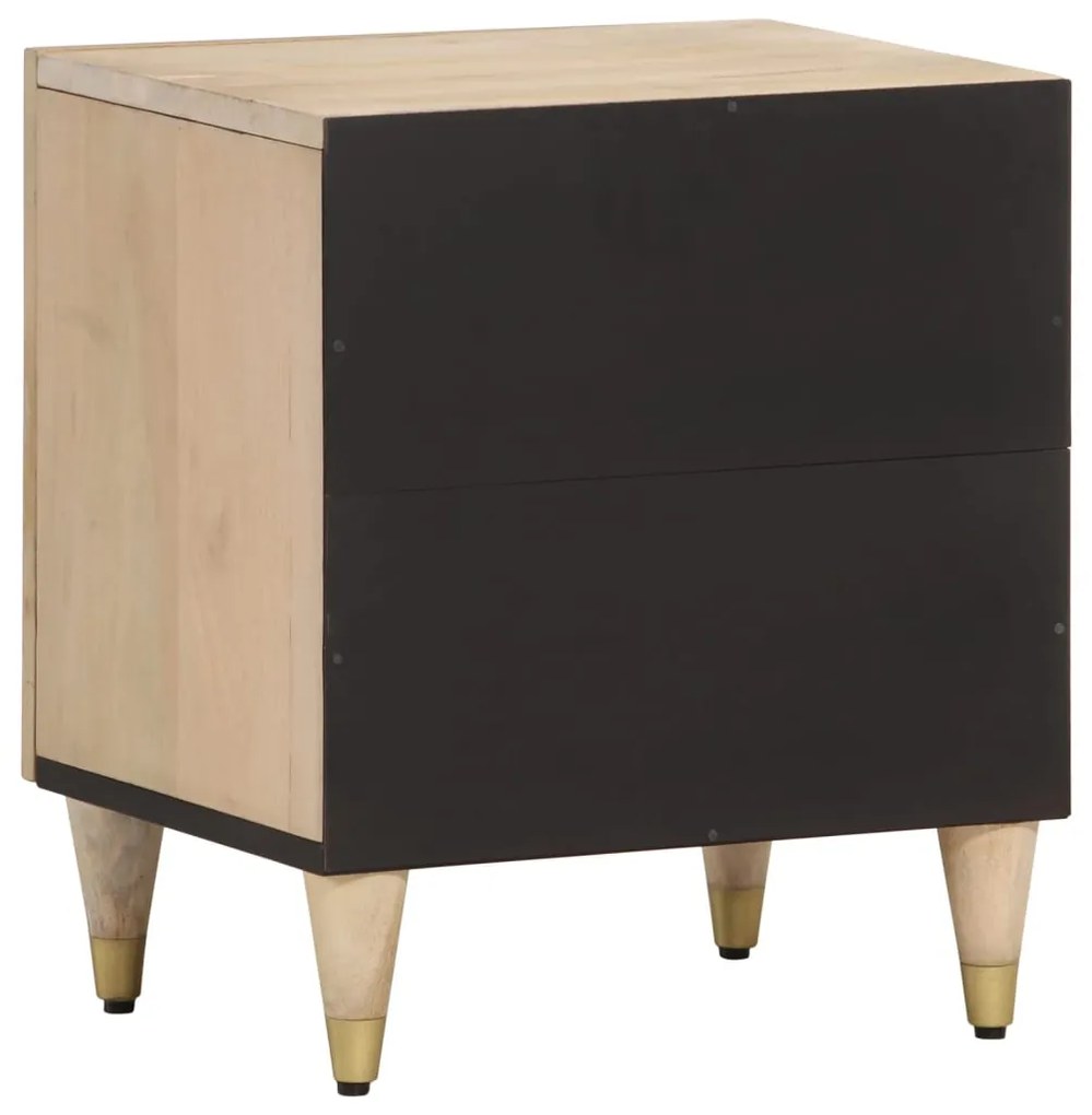 Mesa de cabeceira 40x33x46 cm madeira de mangueira maciça