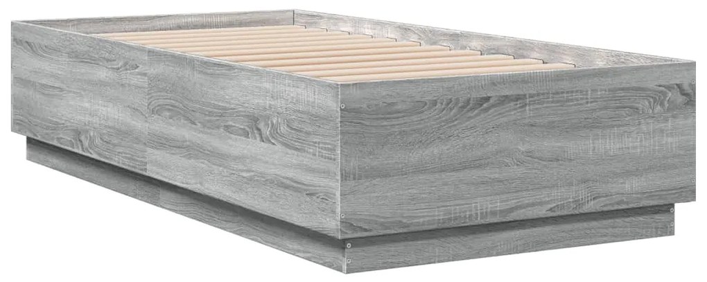 Estrutura cama 90x190 cm derivados de madeira cinzento sonoma