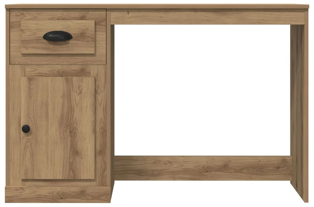 Mesa vidaXL com Armazenamento Carvalho Artesanal 50x115x75 cm em Madei