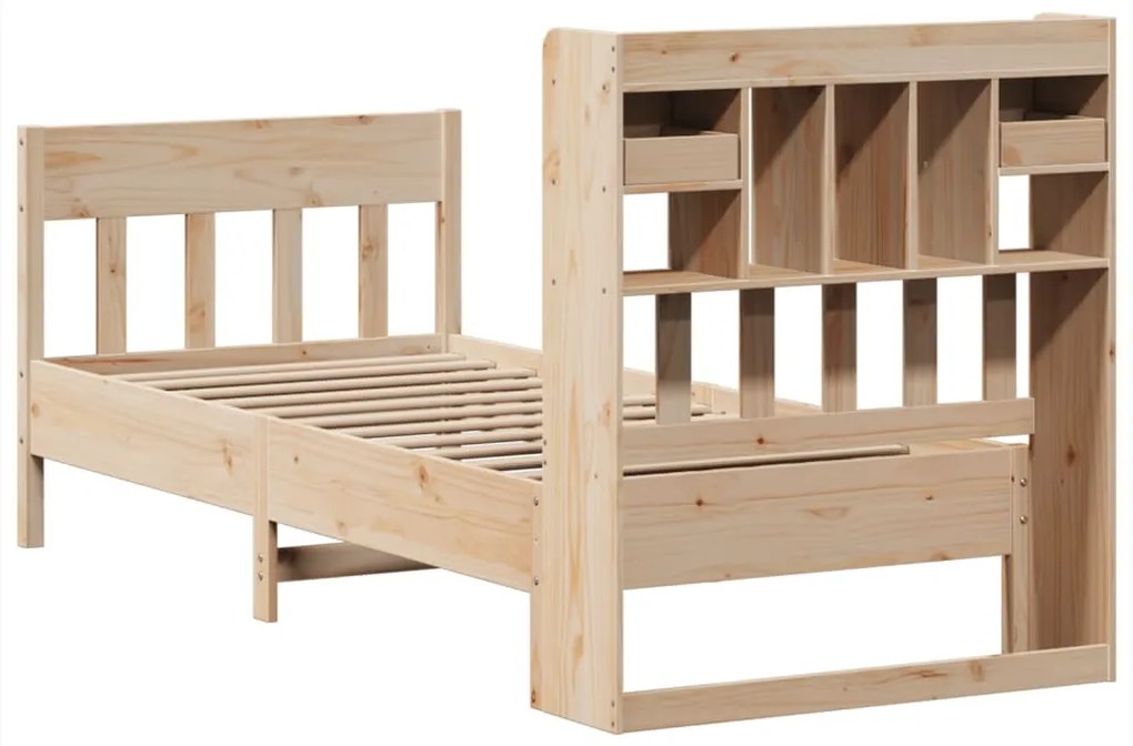 Cama sem colchão 75x190 cm madeira de pinho maciça