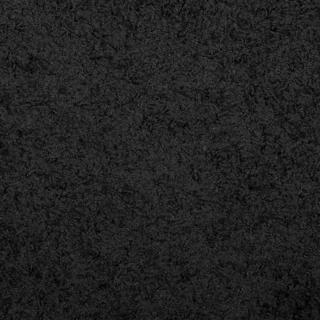Tapete shaggy de pelo alto PAMPLONA Ø 240 cm preto
