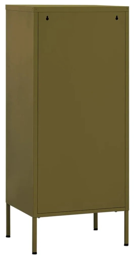 Armário de arrumação aço 42,5x35x101,5 cm verde-azeitona