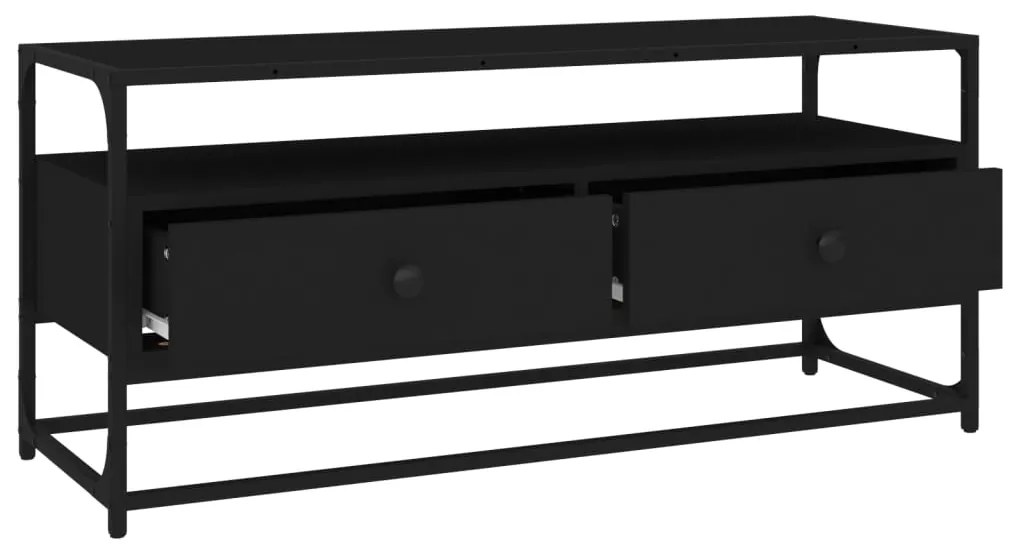 Móvel de TV 100x35x45 cm derivados de madeira preto