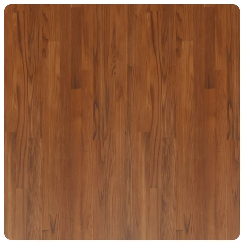 Tampo mesa quadrado 90x90x4 cm carvalho tratado castanho-escuro