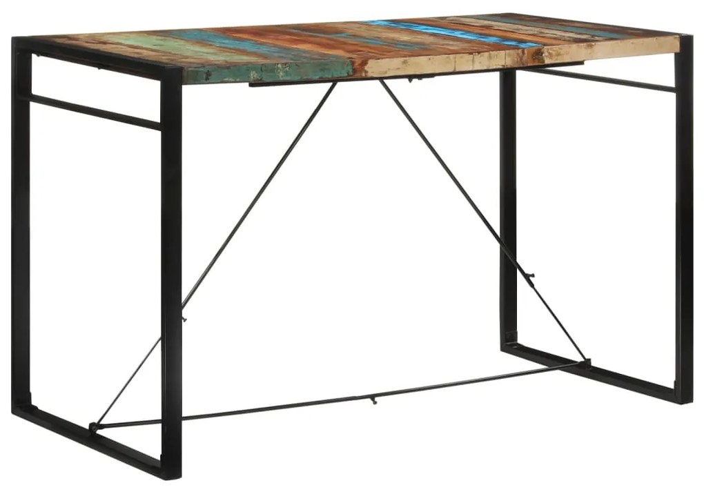 Mesa de bar 175x90x110 cm madeira recuperada maciça
