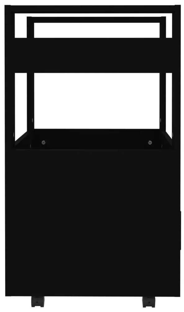 Carrinho de cozinha 60x45x80 cm derivados de madeira preto