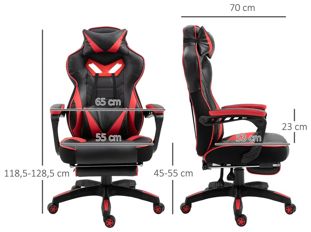 Cadeira de escritorio gaming ergonômica Altura ajustável Reclinável En