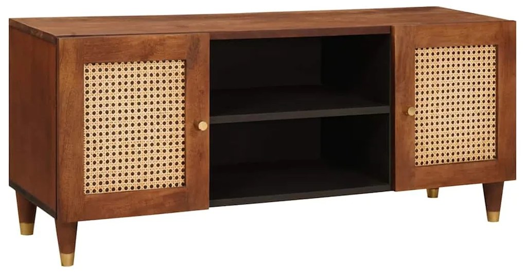 vidaXL Gabinete para TV com prateleira Castanho 105 x 33,5 x 46 cm