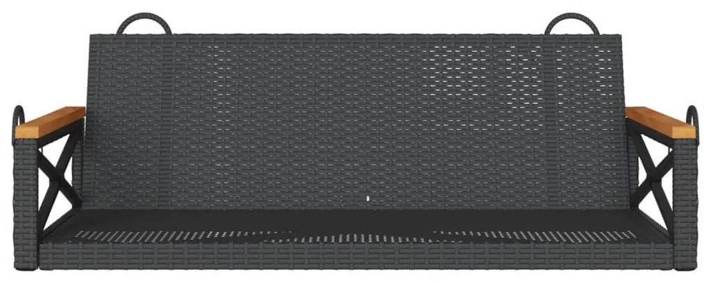 Banco baloiço 109x62x40 cm vime PE preto