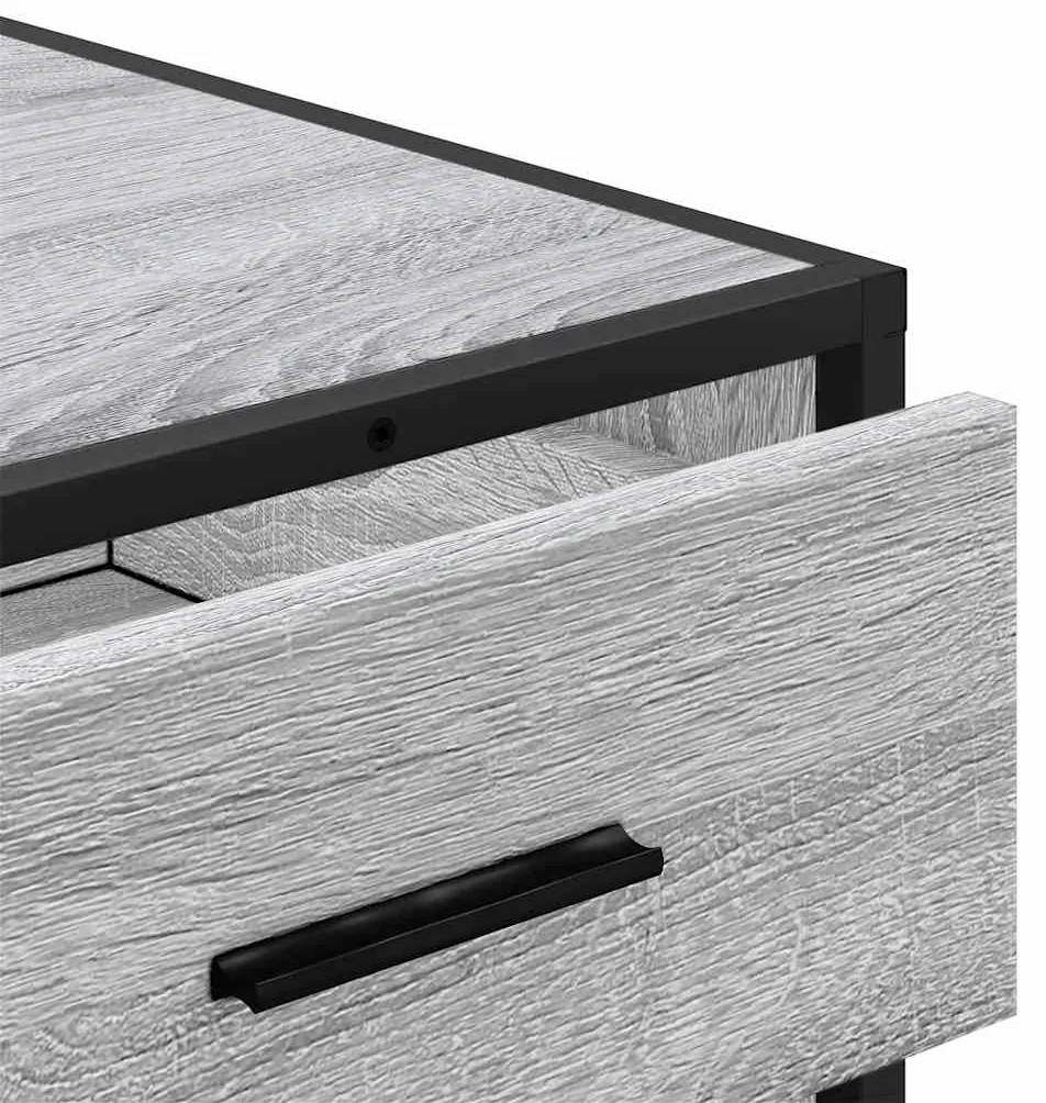 Cómoda com 3 Gavetas - 70x41x56 cm - deriv. madeira - cinzento sonoma
