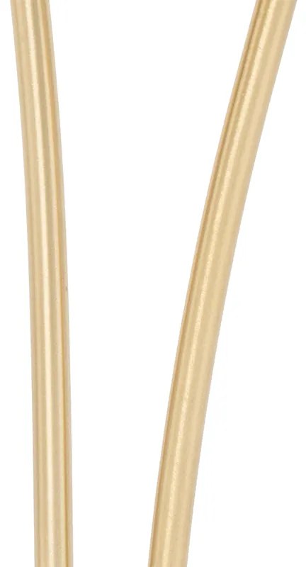 Candeeiro de mesa moderno dourado 2 luzes com vidro fumê - Athens Rústico