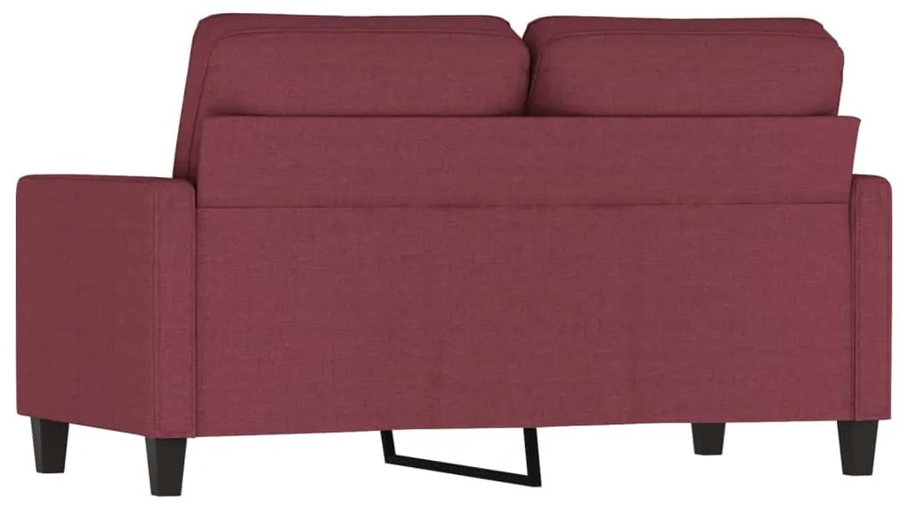 Sofá de 2 lugares tecido 120 cm vermelho tinto