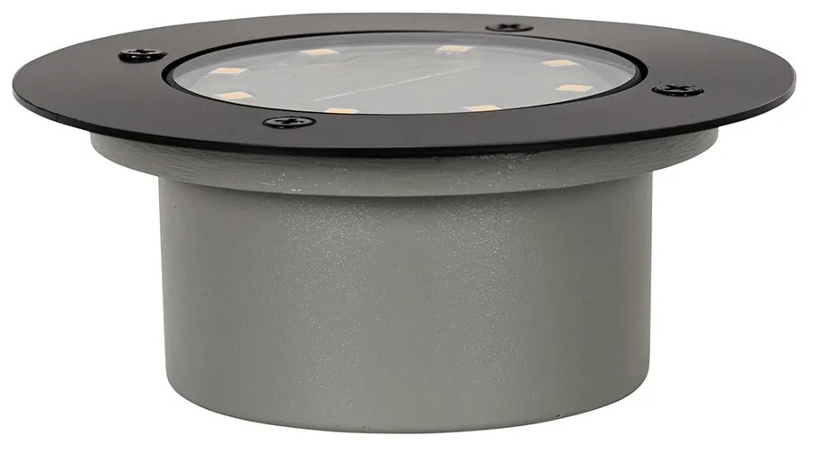 Conjunto de 6 focos de jardim pretos com LED IP65 solar - Terry Moderno