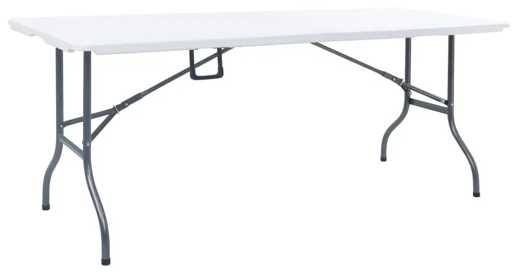 48829 vidaXL Mesa de jardim dobrável 180x72x72 cm PEAD branco