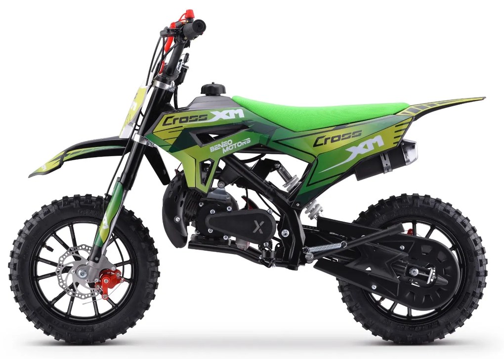 Mota cross gasolina 50 cc para crianças Motors CROSS XM Verde