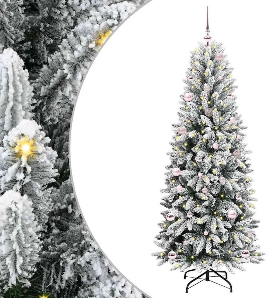 vidaXL Árvore de Natal Artificial com 150 LEDs Branco 150 cm