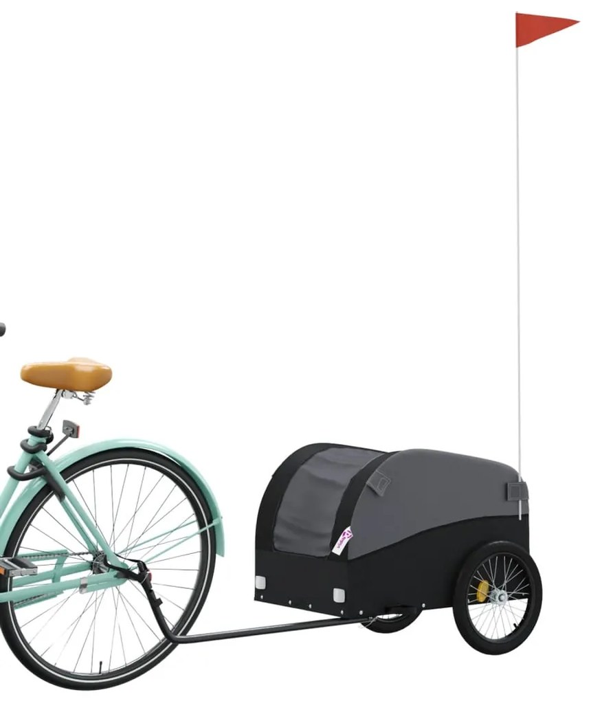 Reboque para bicicleta 30 kg ferro preto