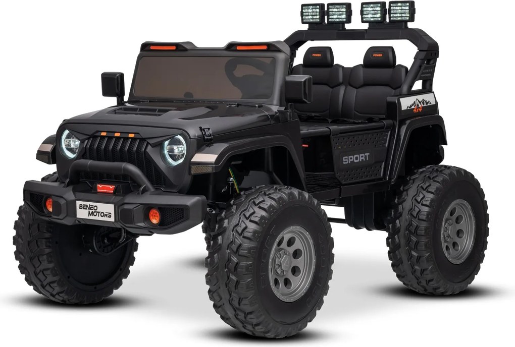 Jipe elétrico para crianças OFFRIDE 4x4 2 Lugares 24V bateria de litio, Rodas Grandes EVA com suspensão nas rodas traseiras, controlo remoto, luzes LE