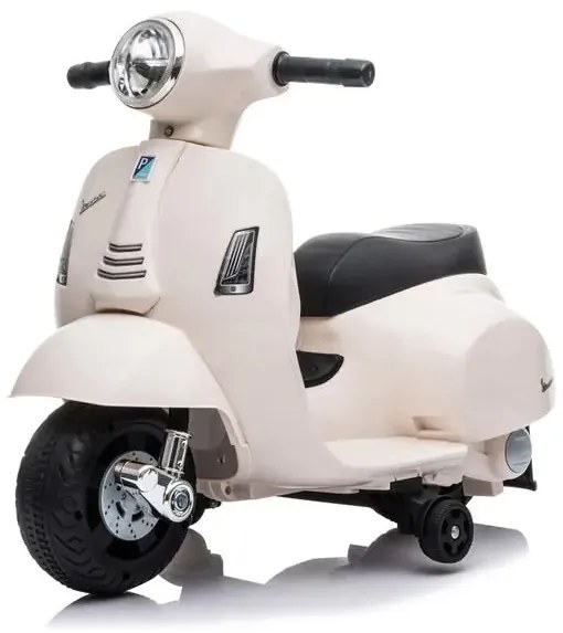 Vespa Mini eletrica Crianças 6V 12 meses a 3 anos Branca