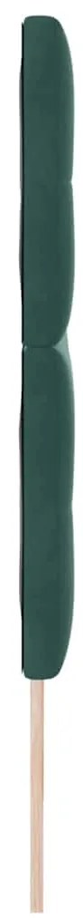 Cabeceira LED vidaXL Verde Escuro 90 cm Veludo