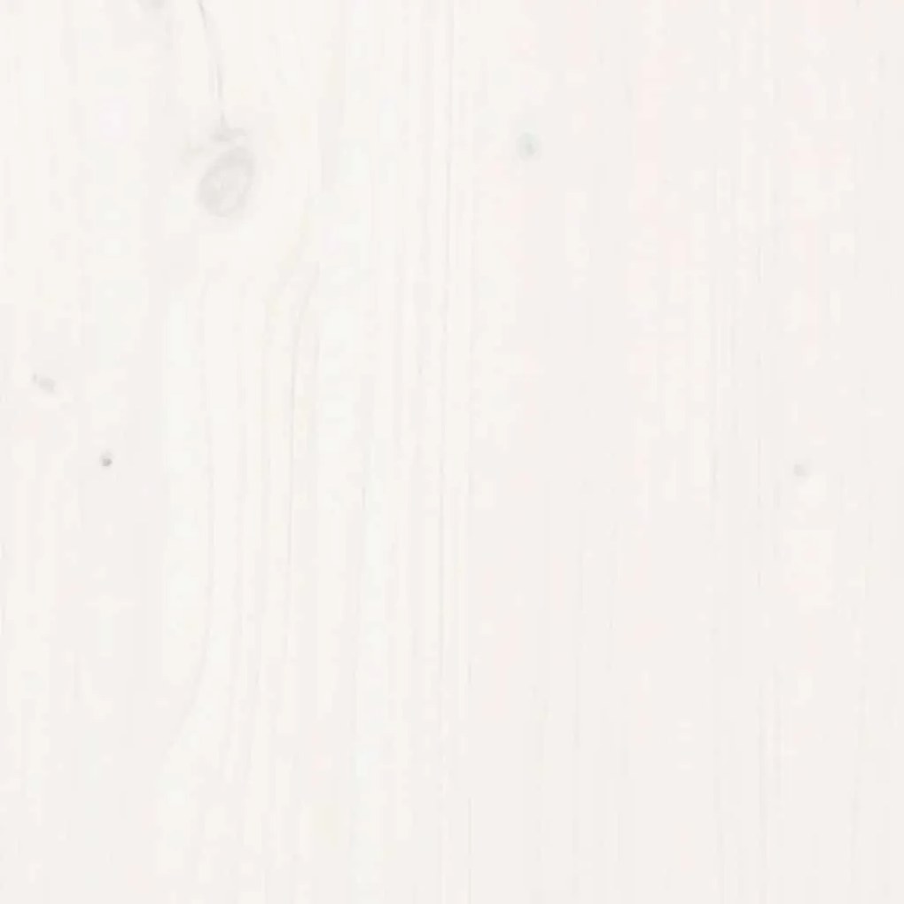 Cama para cães 95,5x65,5x28 cm madeira de pinho maciça branco