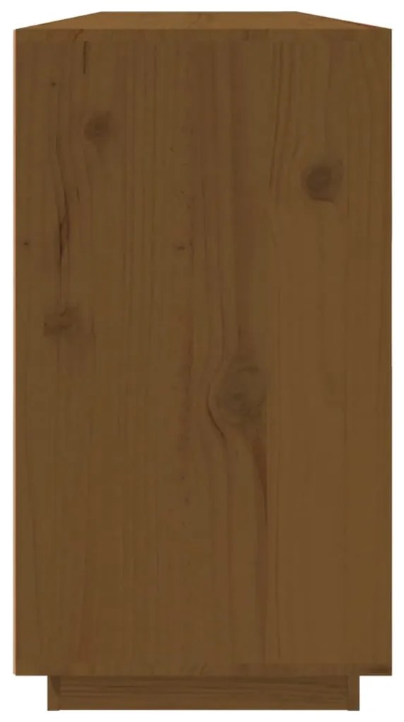 Aparador 100x40x75 cm madeira de pinho maciça castanho mel