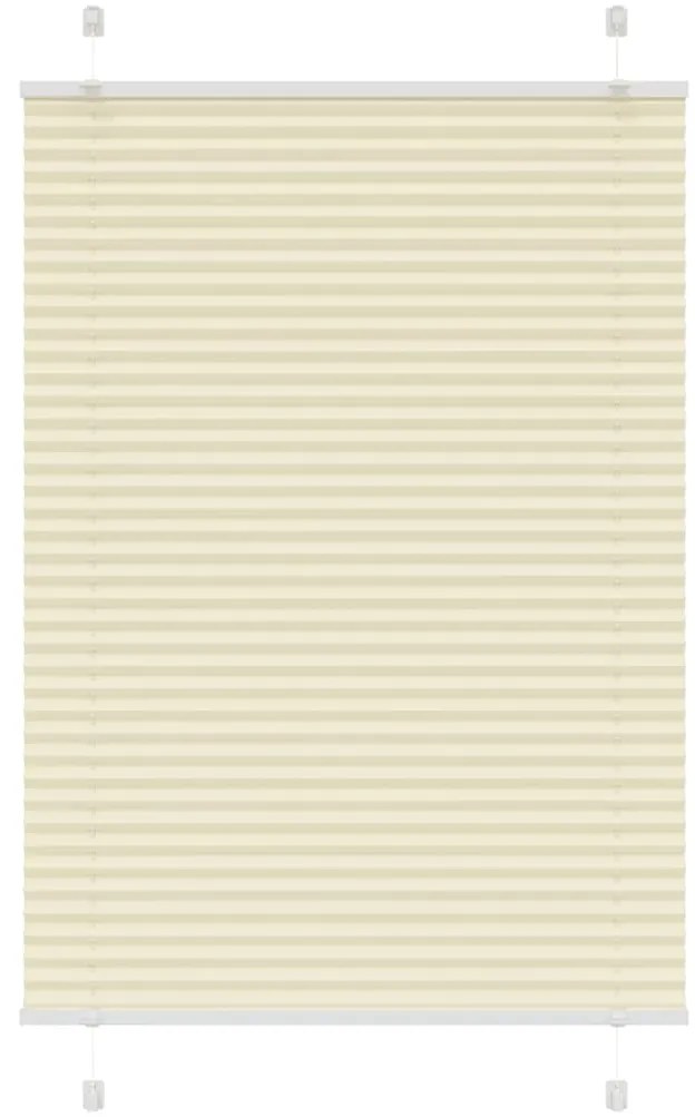 Creme Plissada Cega 95x150 cm Largura Tecido 94,4 cm Poliéster