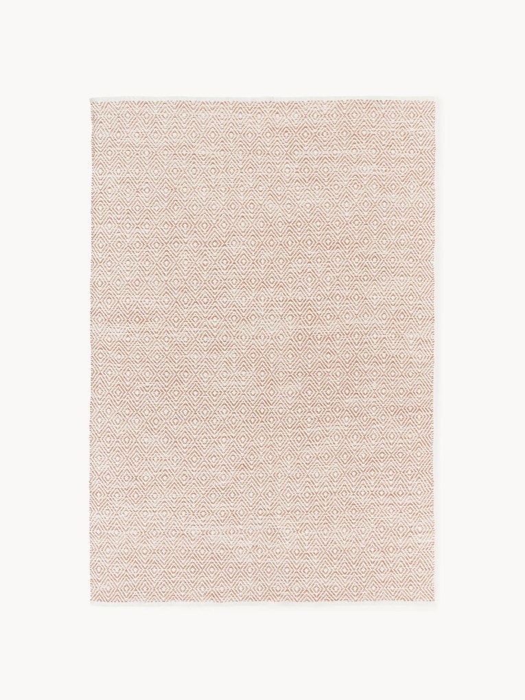 Tapete artesanal para exterior com padrão de losangos vintage Rika