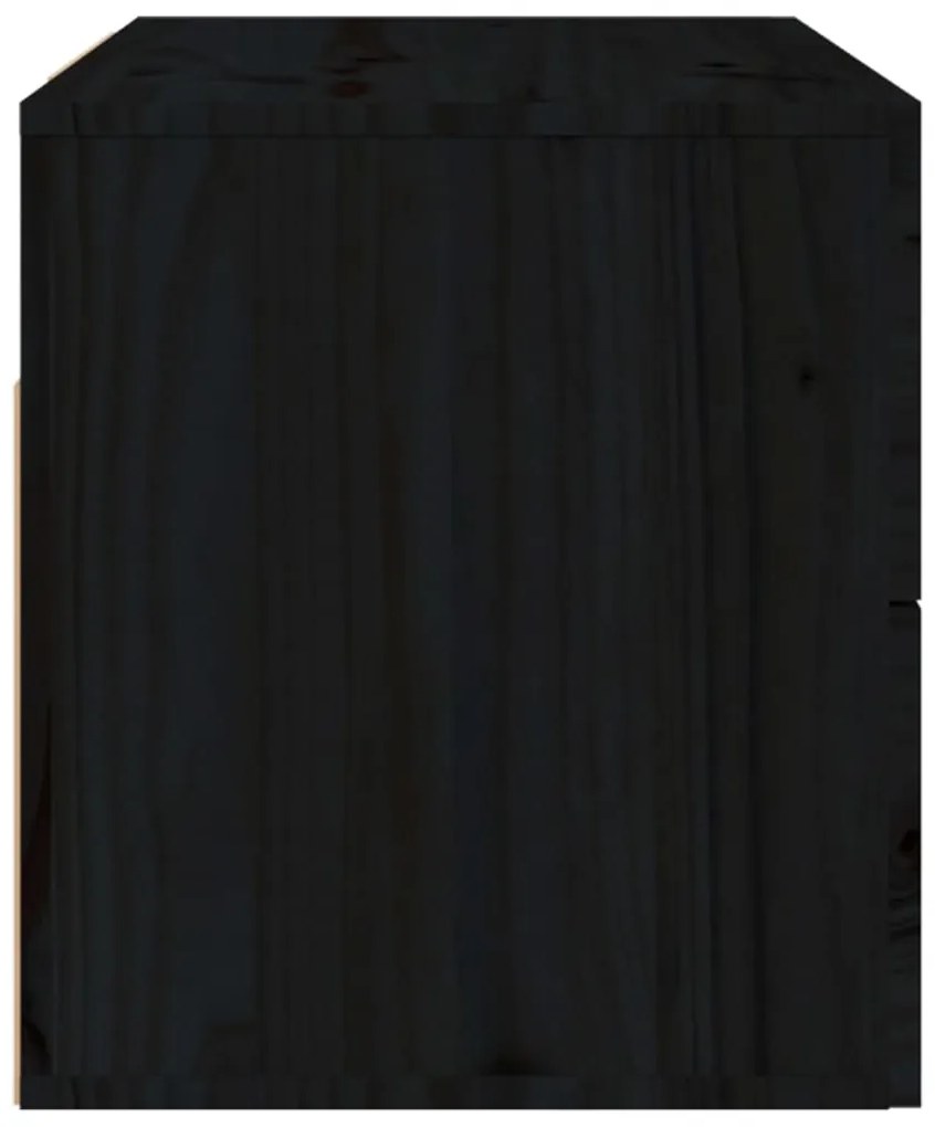 Mesa de cabeceira de parede 50x36x40 cm preto