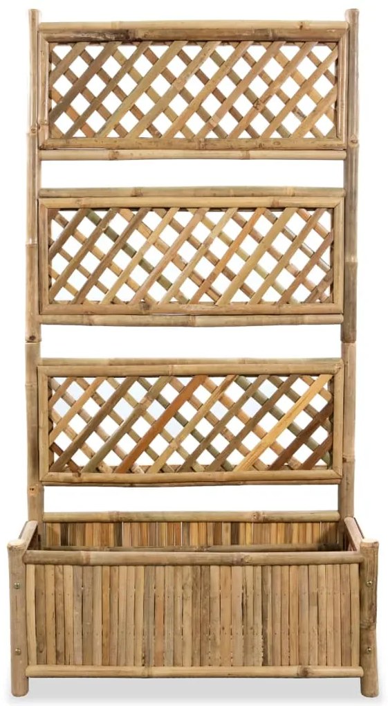 Floreira de jardim com treliça bambu 70 cm