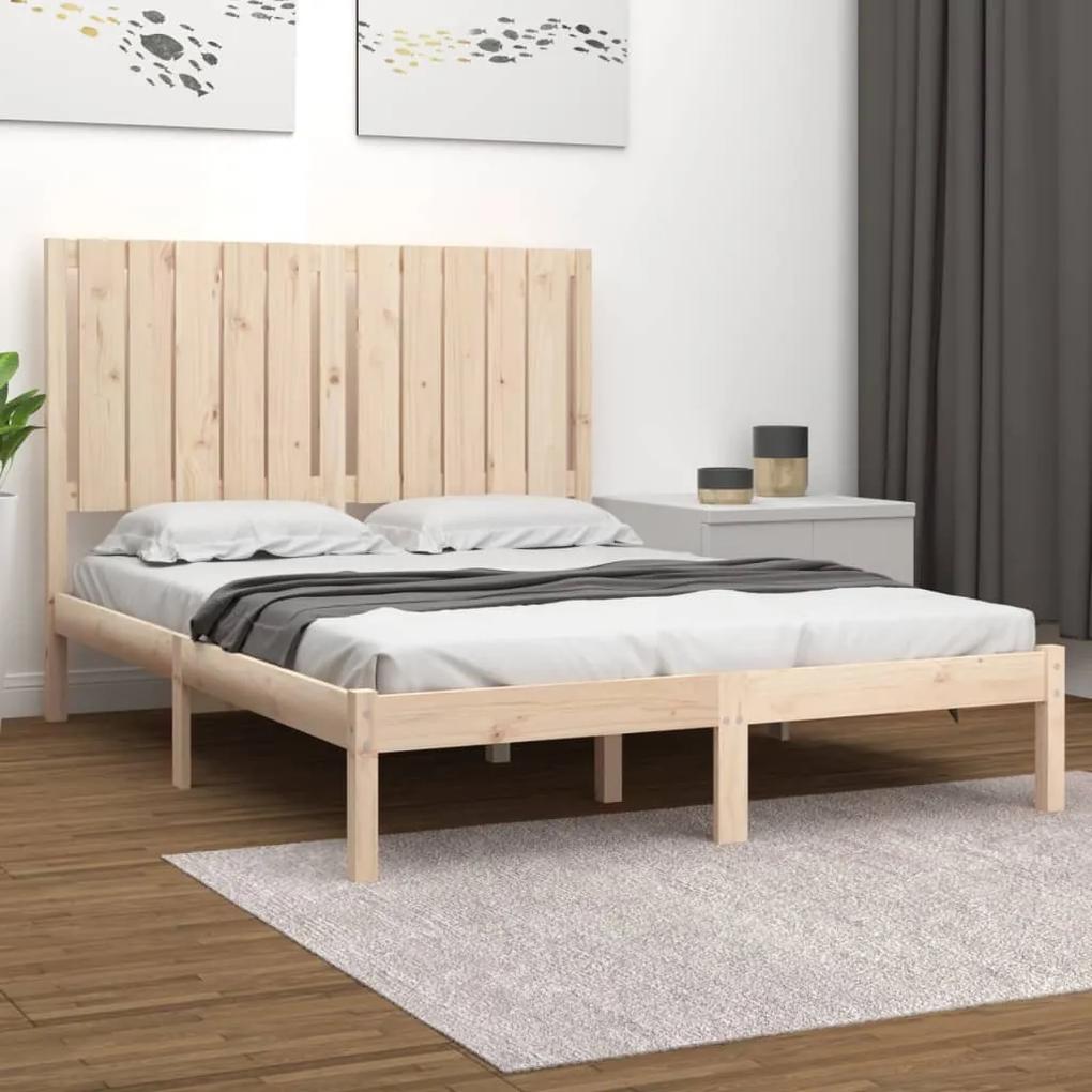 3104383 vidaXL Estrutura de cama dupla pequena 4FT 120x190 cm madeira maciça