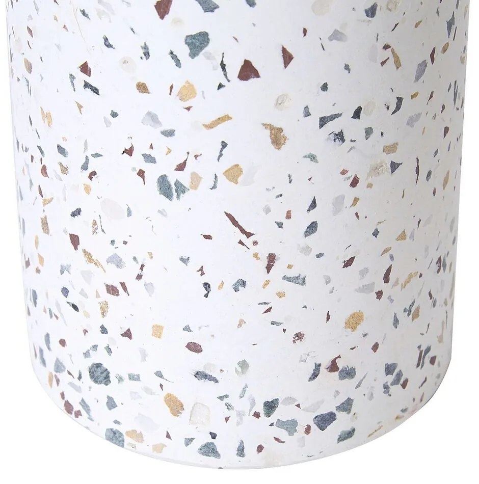 Conjunto de 2 castiçais em terrazzo multicolor e metal dourado KAENGAN Beliani