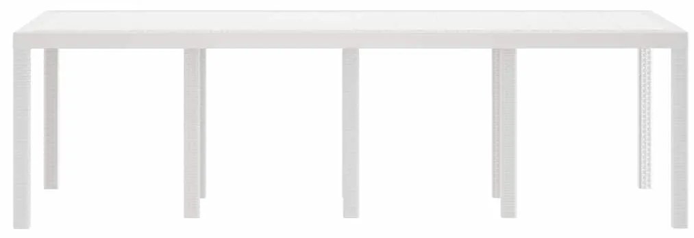 Mesa de Jardim vidaXL Branca 250x100x73 cm Polyrattan