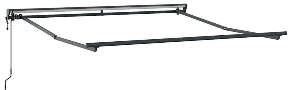 Toldo Retrátil Manual Cinzento-claro 300x250 cm Tecido