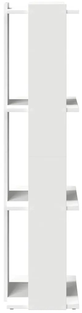Estante 3-Tier Branco 60x30x120 cm Madeira Engenheirada