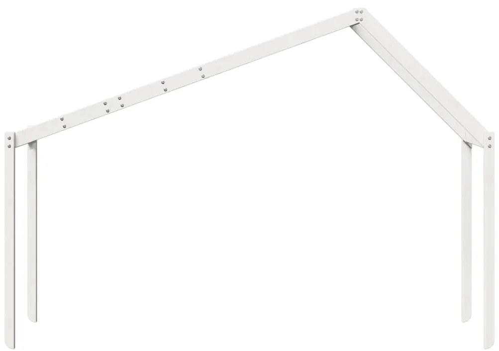 Telhado de cama infantil 203x80,5x142 cm pinho maciço branco
