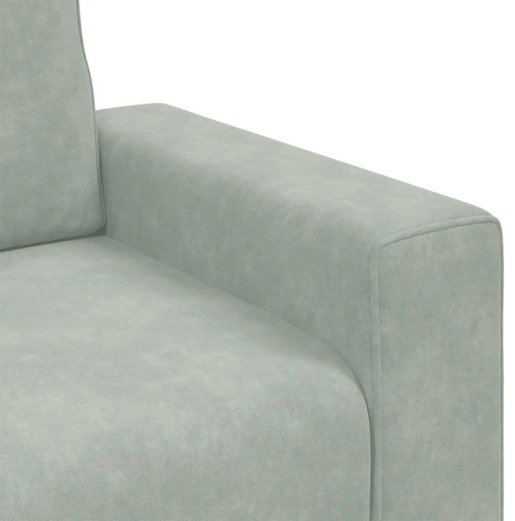Poltrona 60 cm veludo cinzento-claro