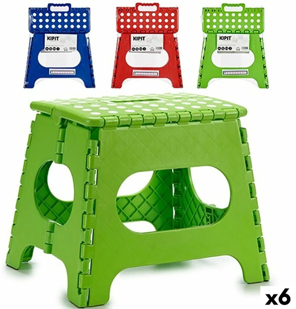Banco Dobrável Plástico 33 x 26 x 27 cm (6 Unidades)