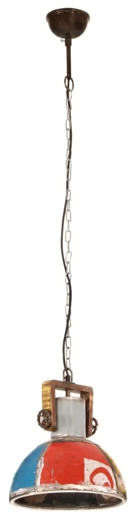 Candeeiro suspenso industrial redondo 25W 30 cm E27 multicor