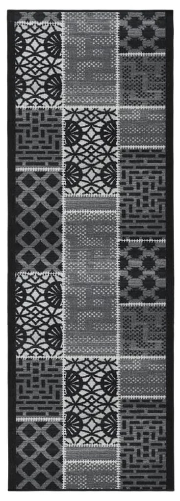 vidaXL Tapete/passadeira 80x300 cm preto
