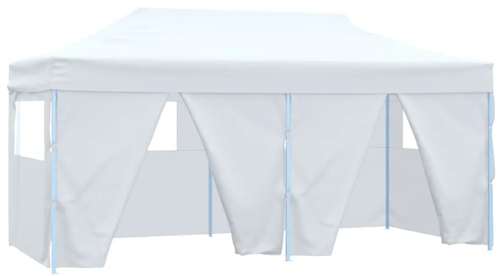 Tenda dobrável profissional festas 4 paredes 3x6m aço branco