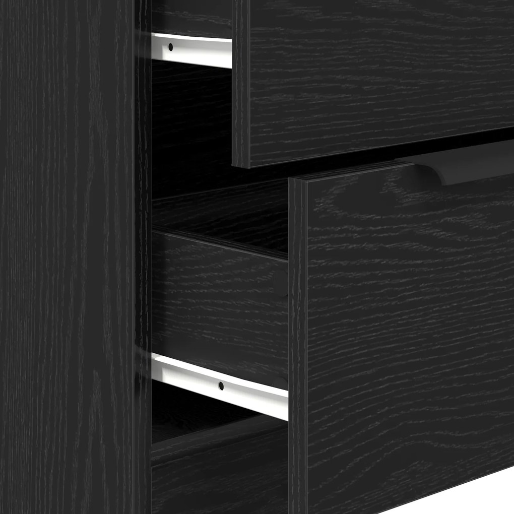 Conjuntos de 3 Buffets em Madeira de Carvalho Preto
