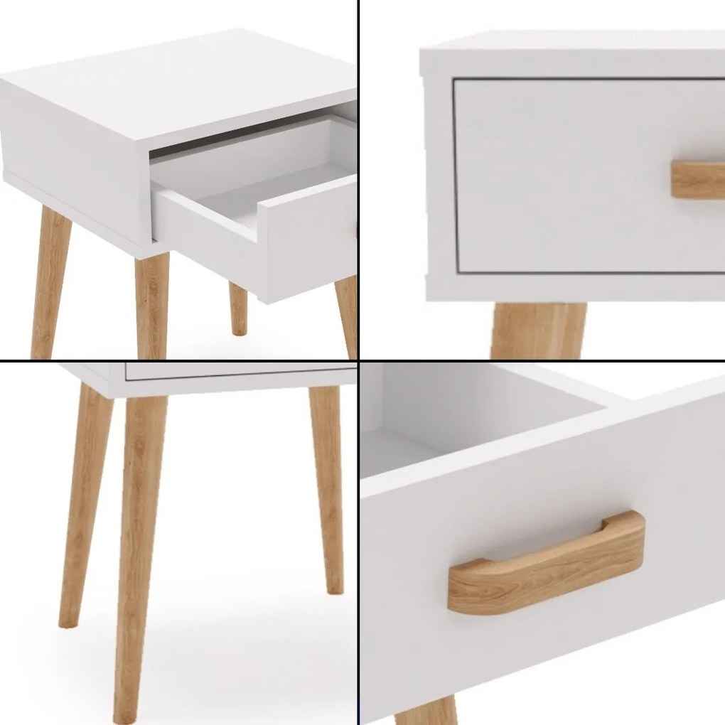 Mesa de cabeceira LUNA branca