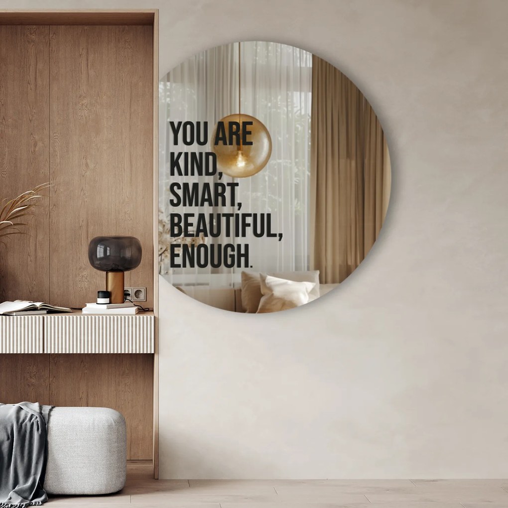 Autocolante para espelho S23 – You are kind, smart, beautiful, enough.