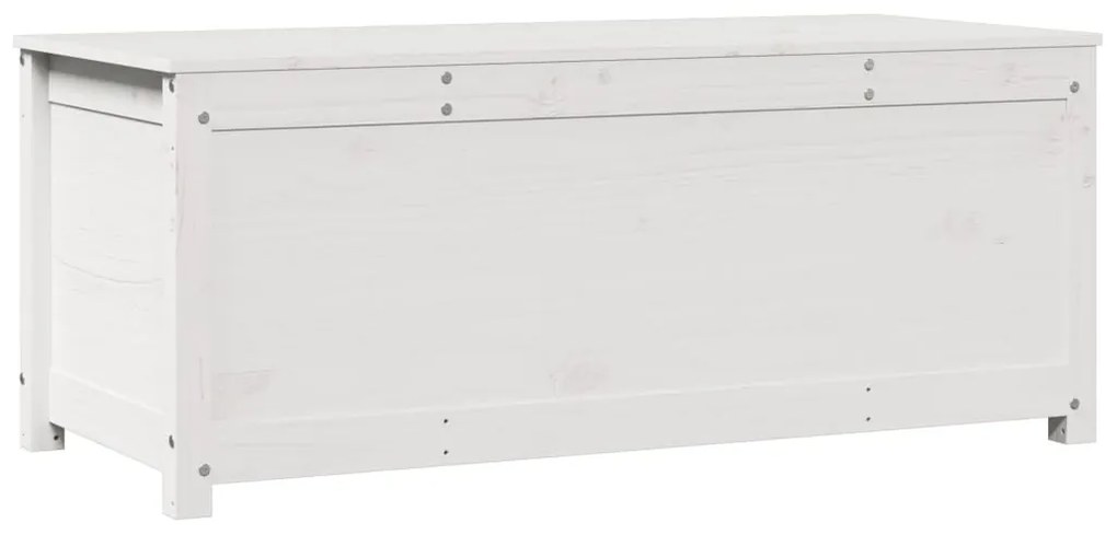 Caixa de arrumação 110x50x45,5cm madeira de pinho maciça branco